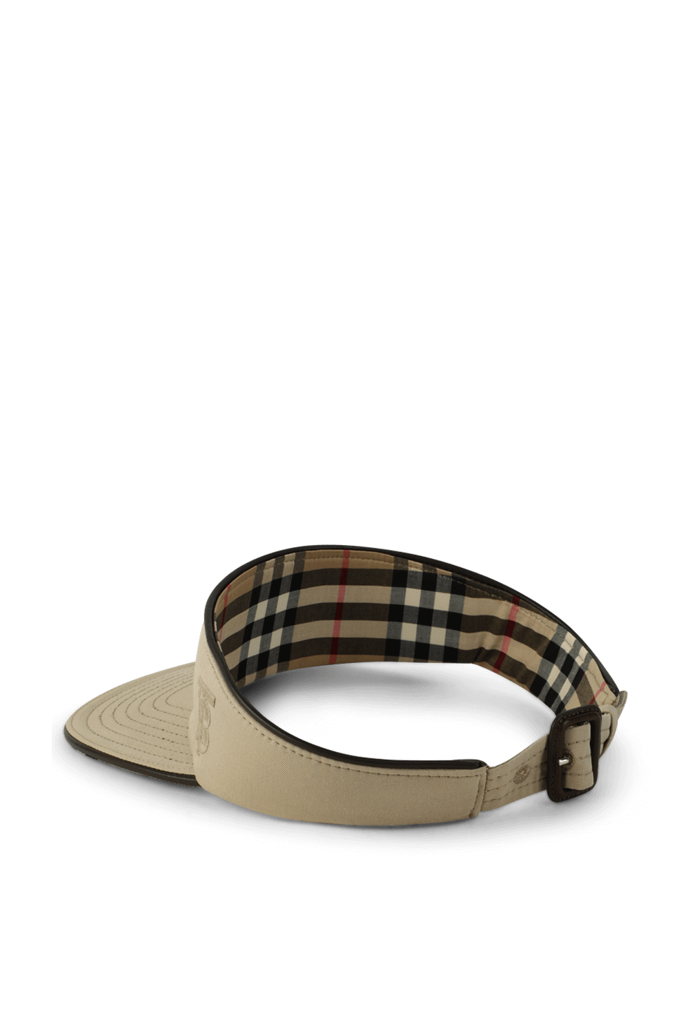 תמונה אחורית של מצחייה עפ הדפס משבצות