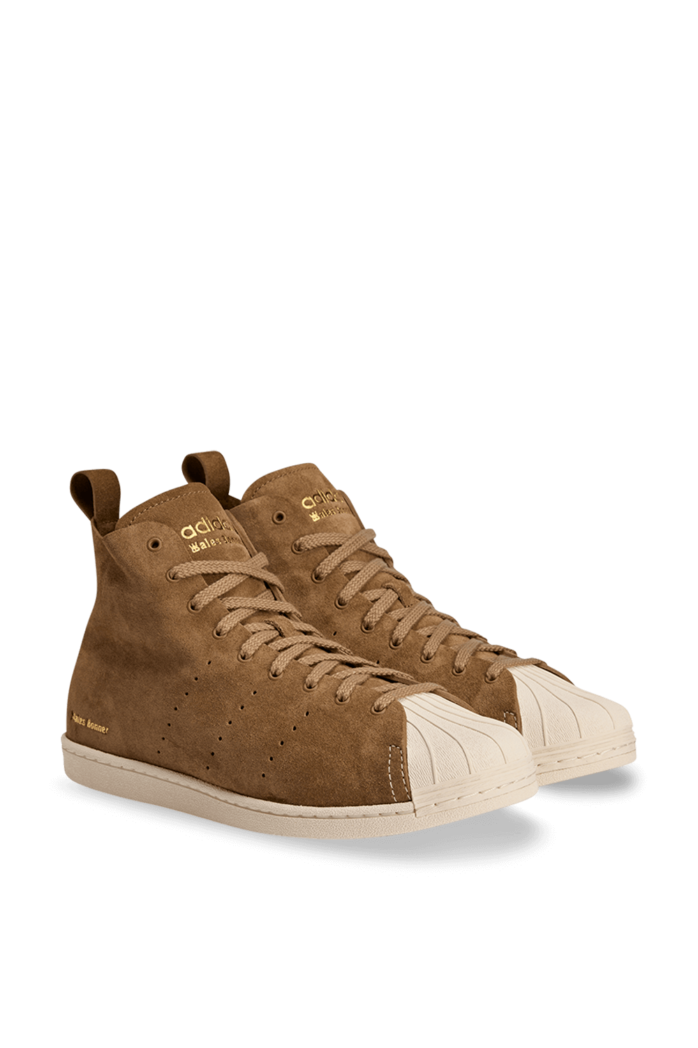 תמונת פנים של אדידס X וולס בונר נעלי סניקרס סופרסטאר