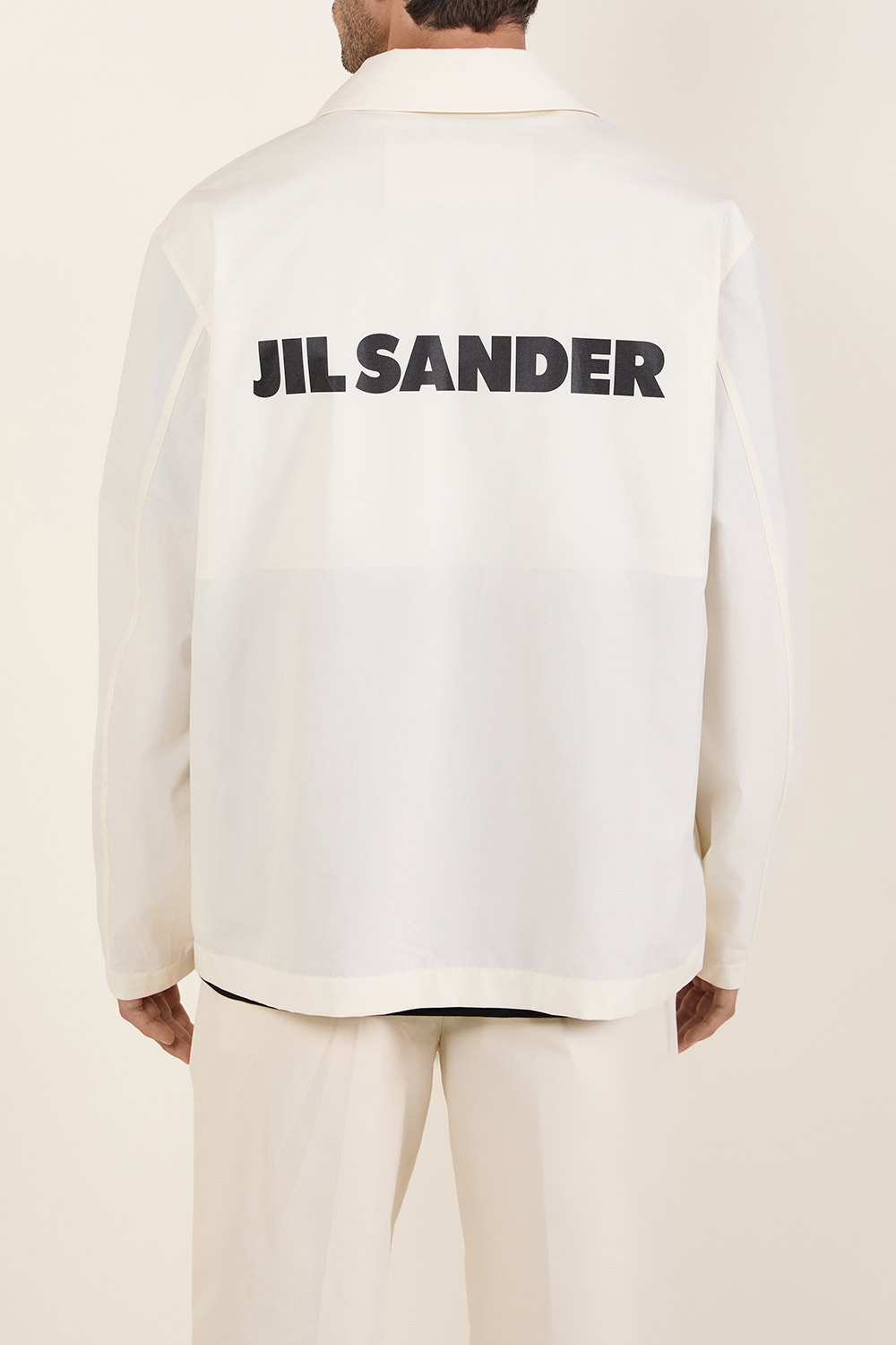 תמונת דוגמן אחורית של חולצת ז'קט מכופתרת