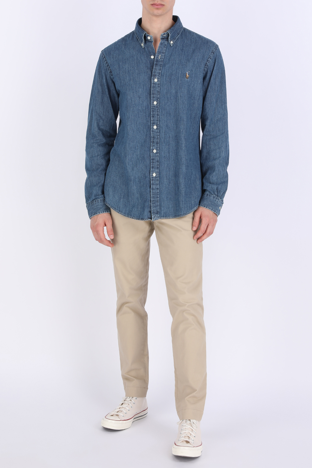 denim shirt polo