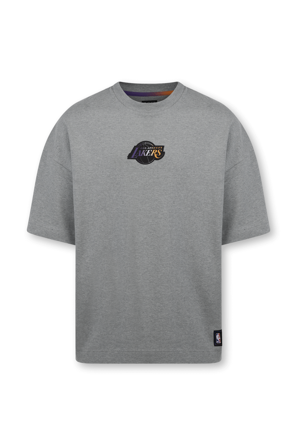 תמונה קידמית של בוס X אן-בי-איי טי שירט לייקרס בגוון אפור