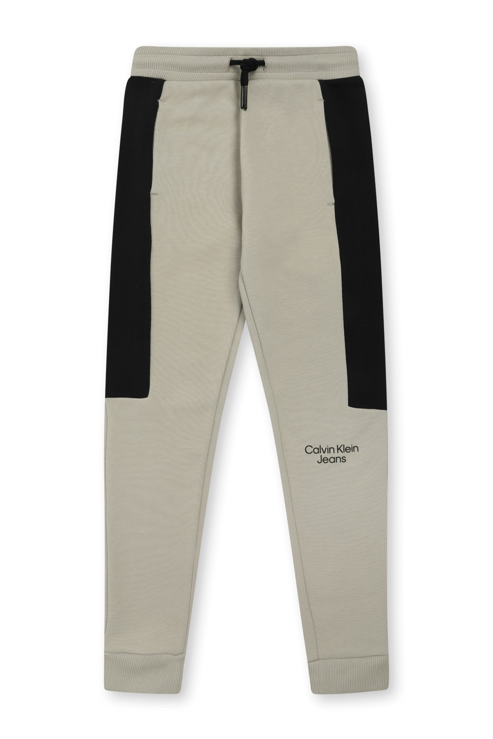 תמונת תקריב של סט קולורבלוק מכנסי ג'וג וכובע קפוצ'ון - גילאי 4-16