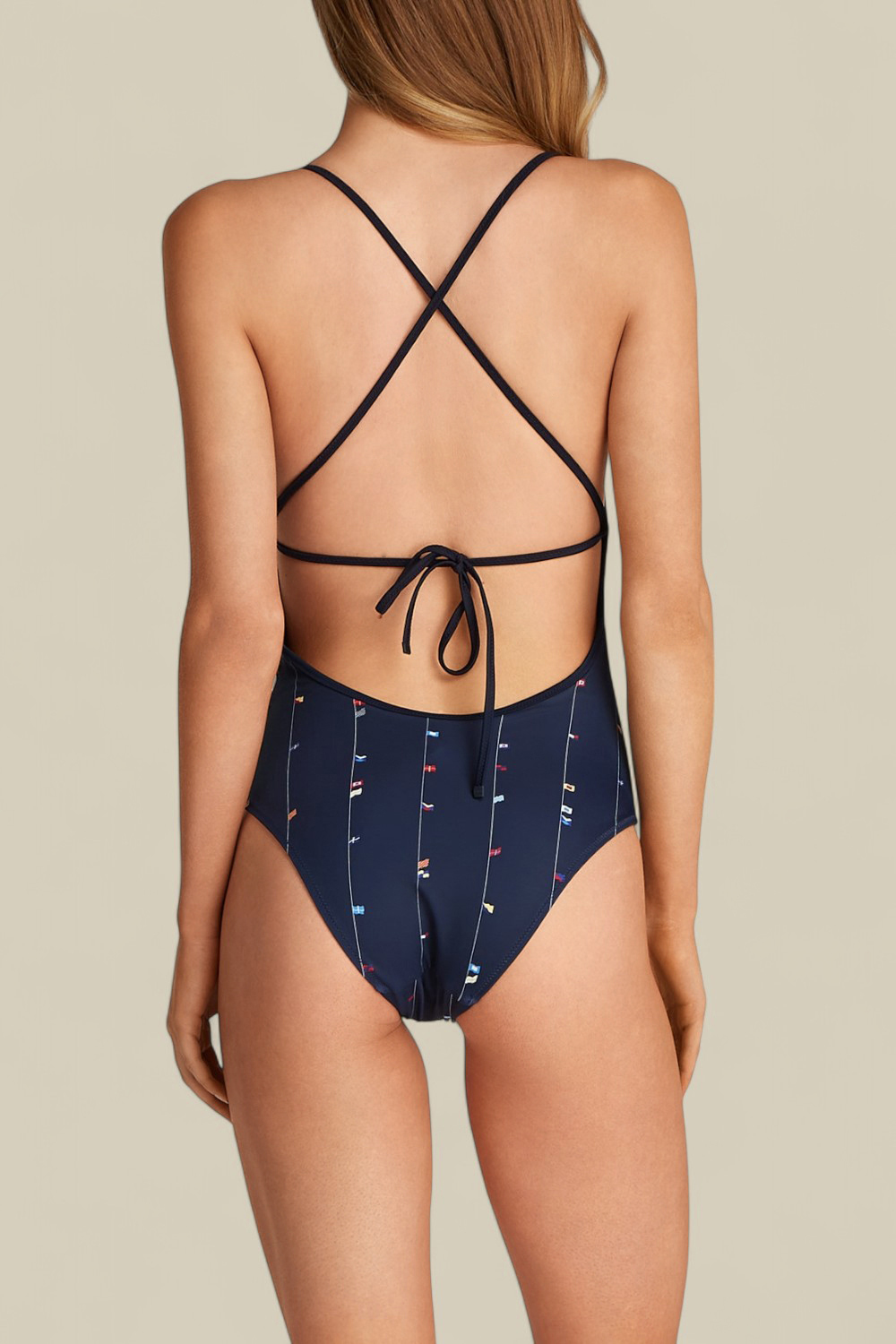 תמונת דוגמן אחורית של בגד ים שלם