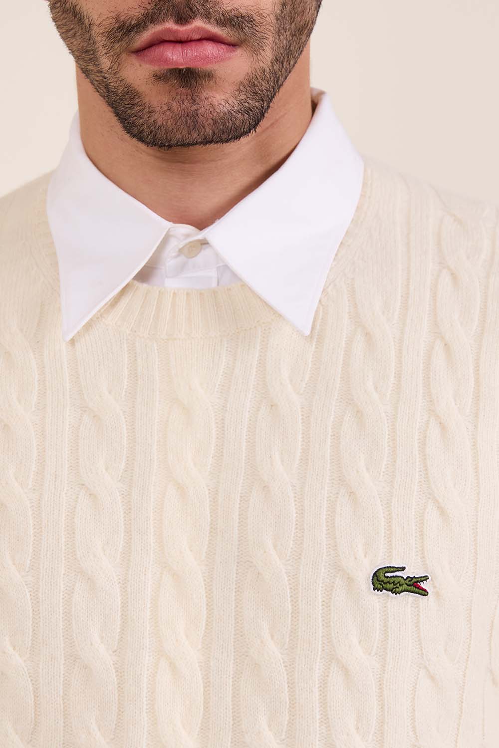 תמונת תקריב דוגמן של סריג צמר