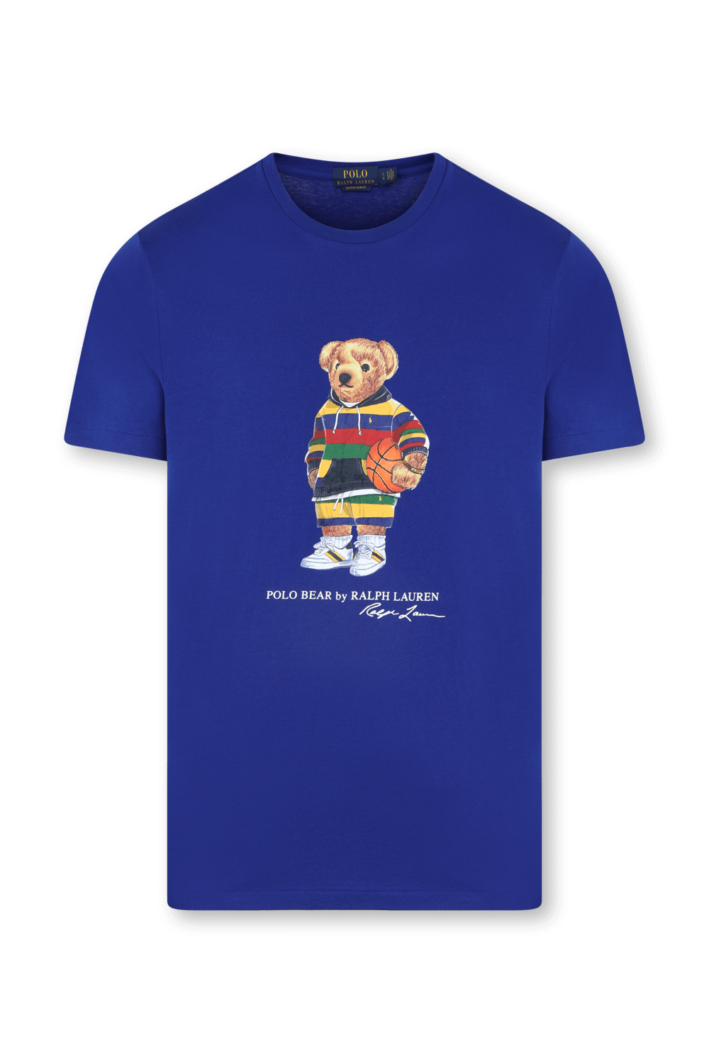 תמונה קידמית של חולצת סלים טי עם הדפס דובי ספורטיבי