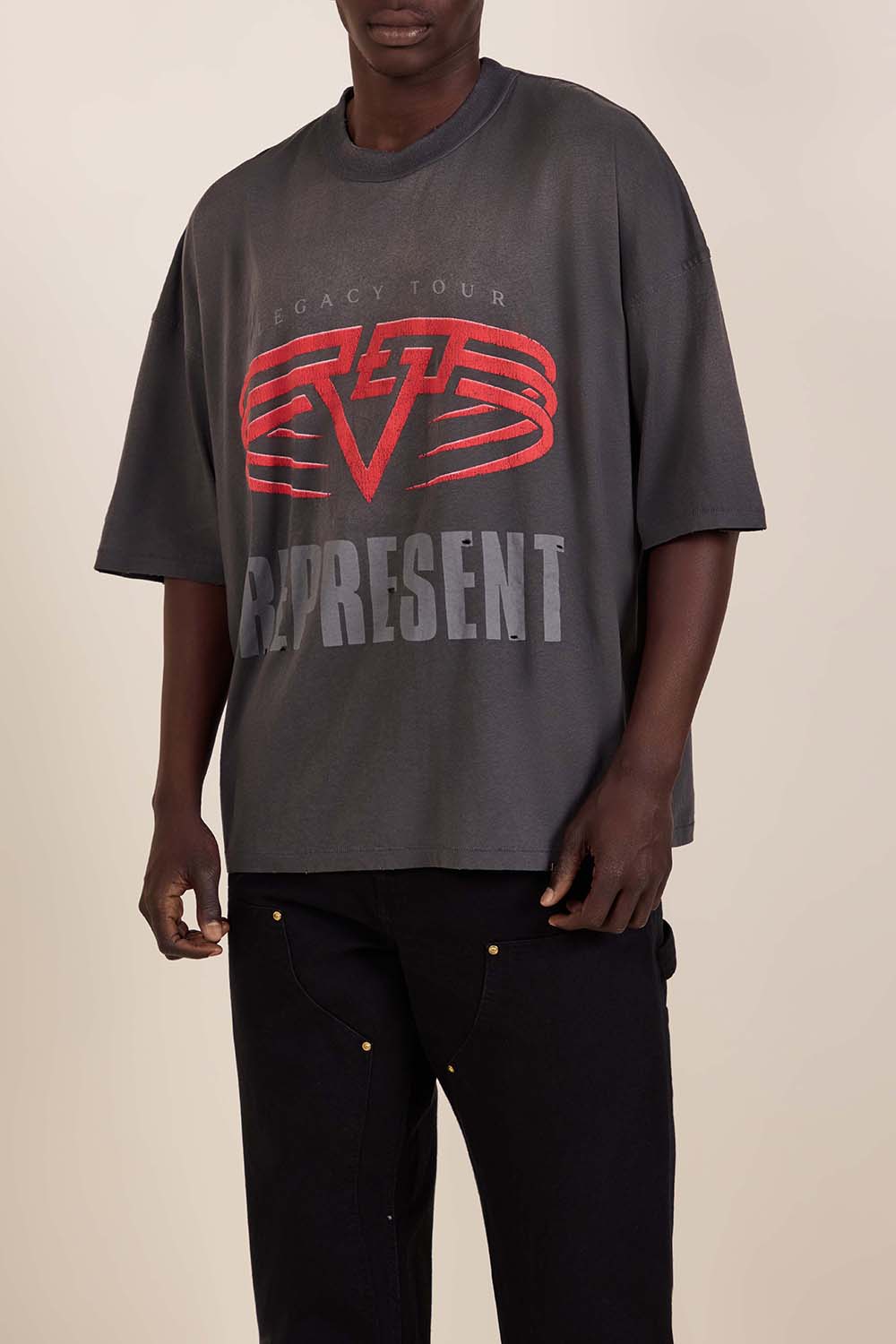 תמונת דוגמן קידמית של חולצת טי דו-צדדית