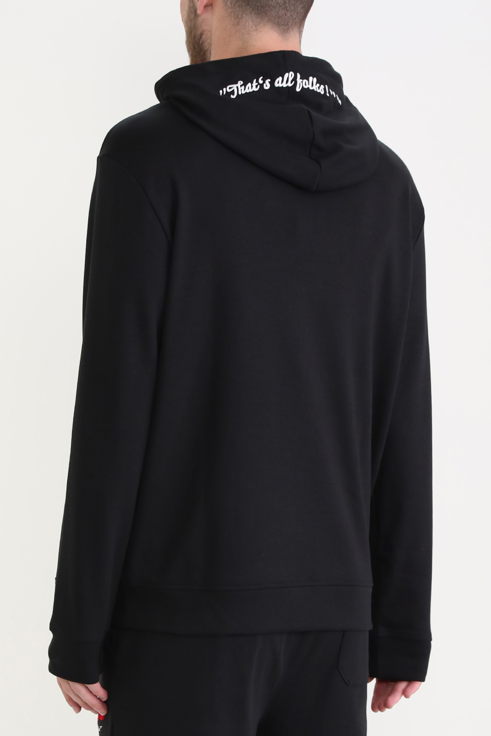 תמונת דוגמן אחורית של בוס X לוני טונס סווטשירט קפוצ'ון גרפי