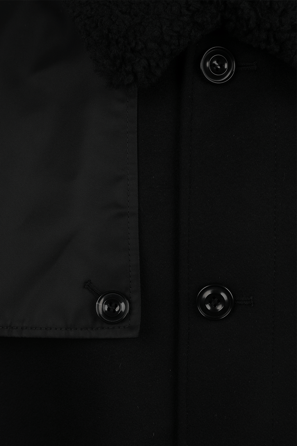 תמונה אחורית של מעיל מלטון ארוך מצמר וקשמיר