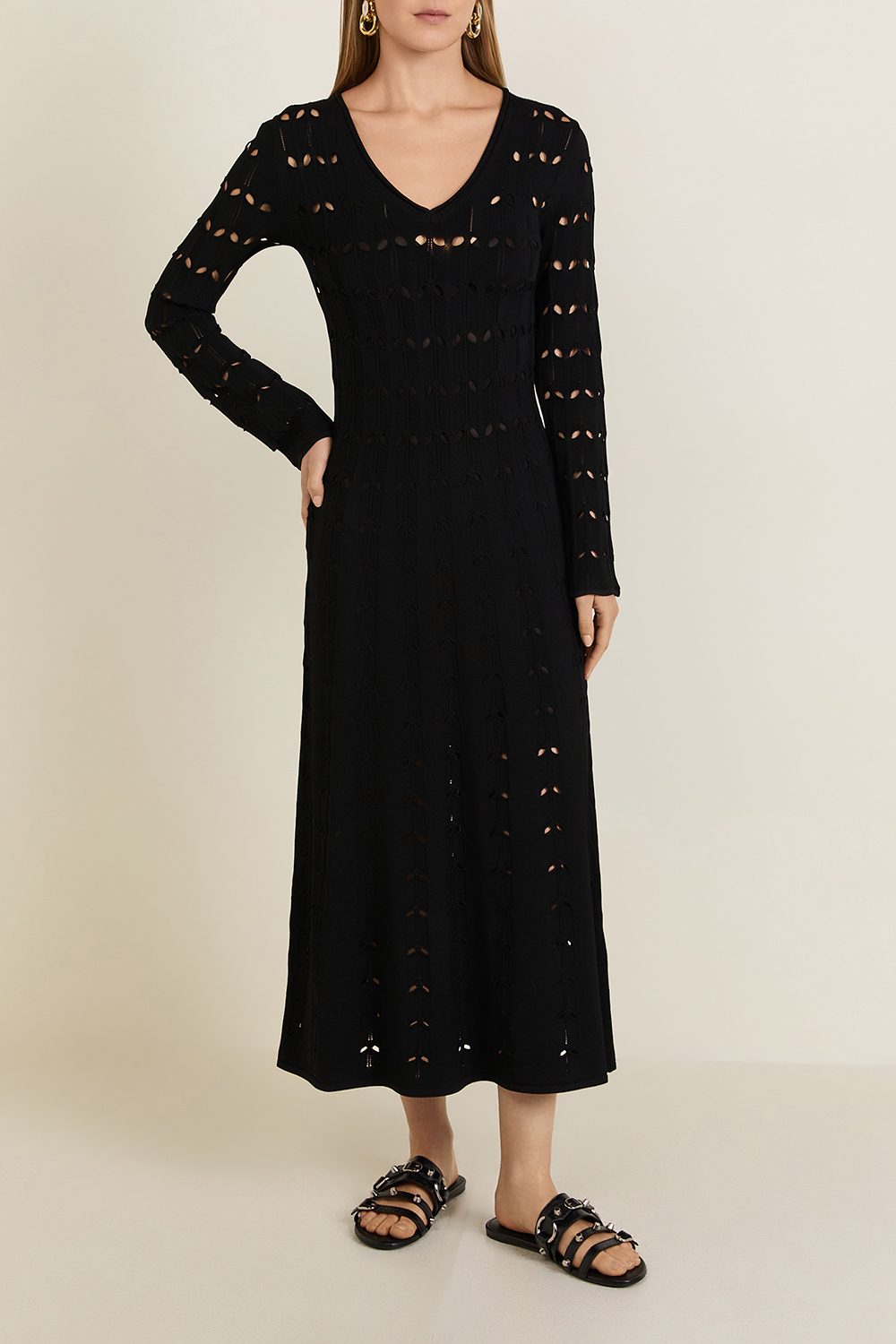 תמונת דוגמן קידמית של שמלת מקסי