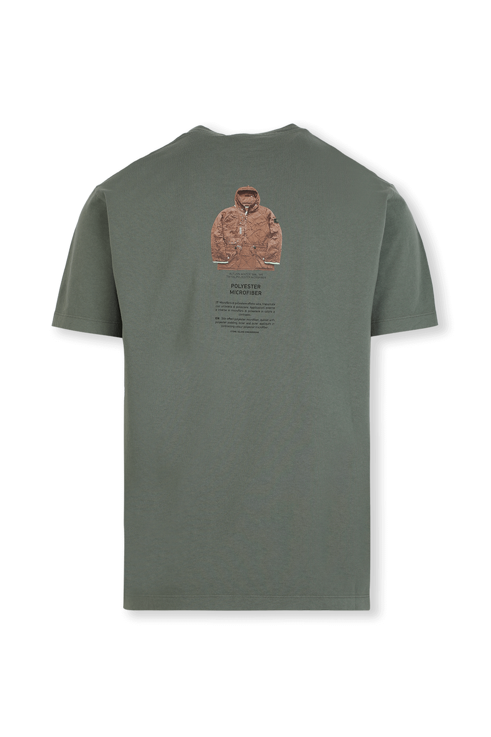 תמונה אחורית של Stone Island Logo Classic Tshirt in Green