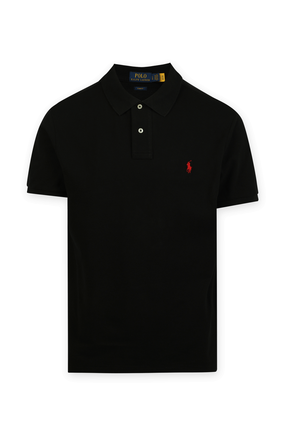 ralph lauren black polo shirt slim fit