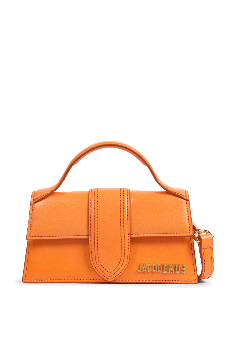 תמונה קידמית של תיק כתף לה במבינו מעור בגוון כתום