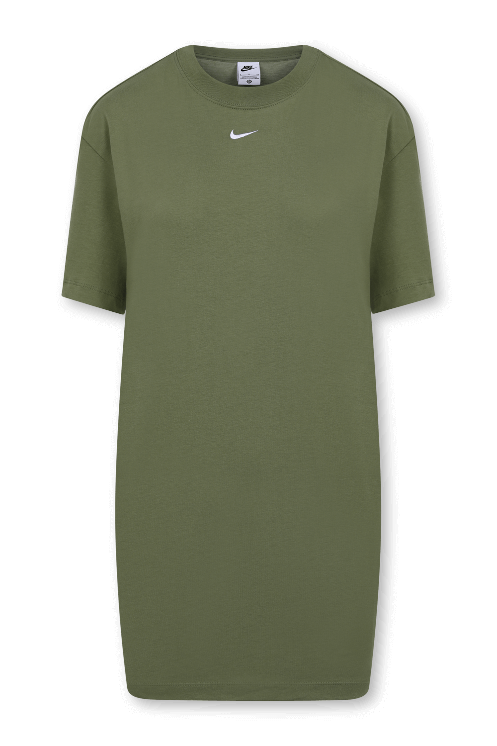 תמונה קידמית של שמלת טי שירט מיני מכותנה אורגנית