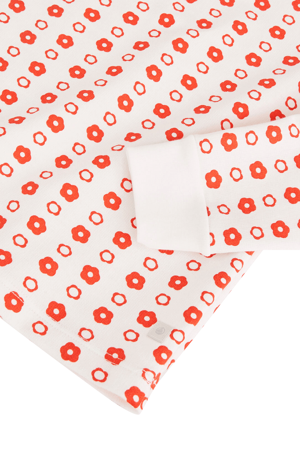 תמונת תקריב של גילאי 6-12 סט פיג'מה ארוך בהדפס פרחים