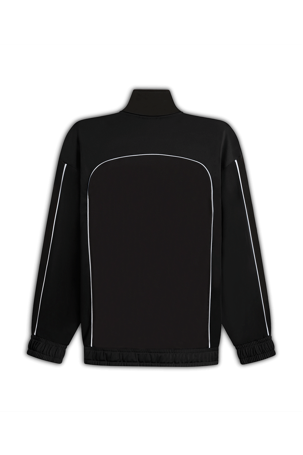 תמונה אחורית של ז'קט בגזרה משוחררת