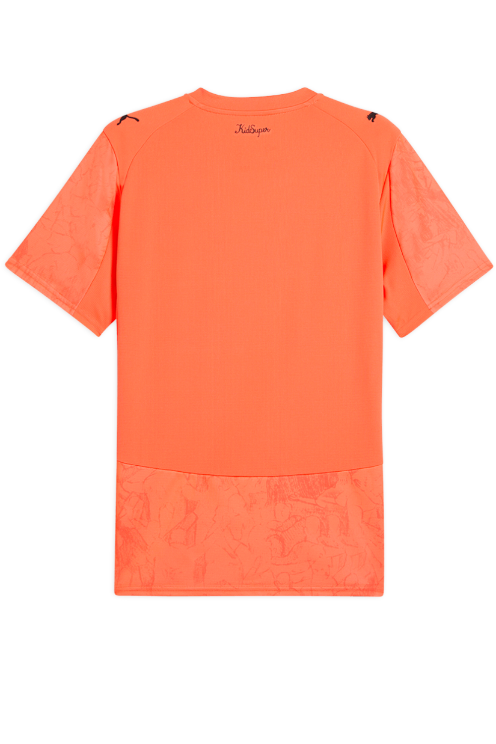 תמונה אחורית של חולצת כדורגל קידסופר &times; מנצ&rsquo;סטר סיטי