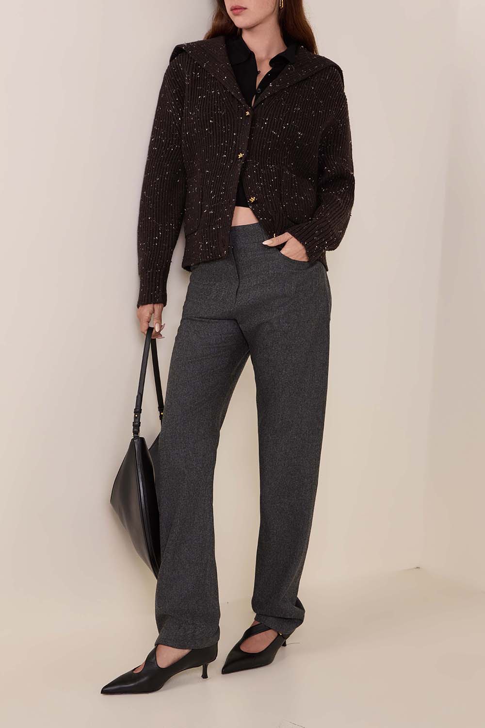 תמונת דוגמן קידמית של תיק כתף לה שק אובלו