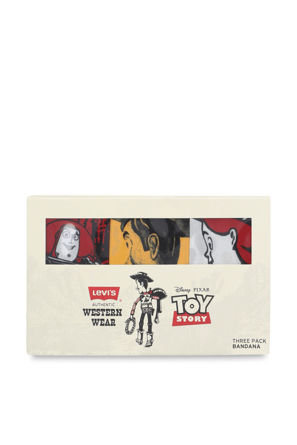 תמונה קידמית של ליוויס X צעצוע של סיפור מארז 3 בנדנות