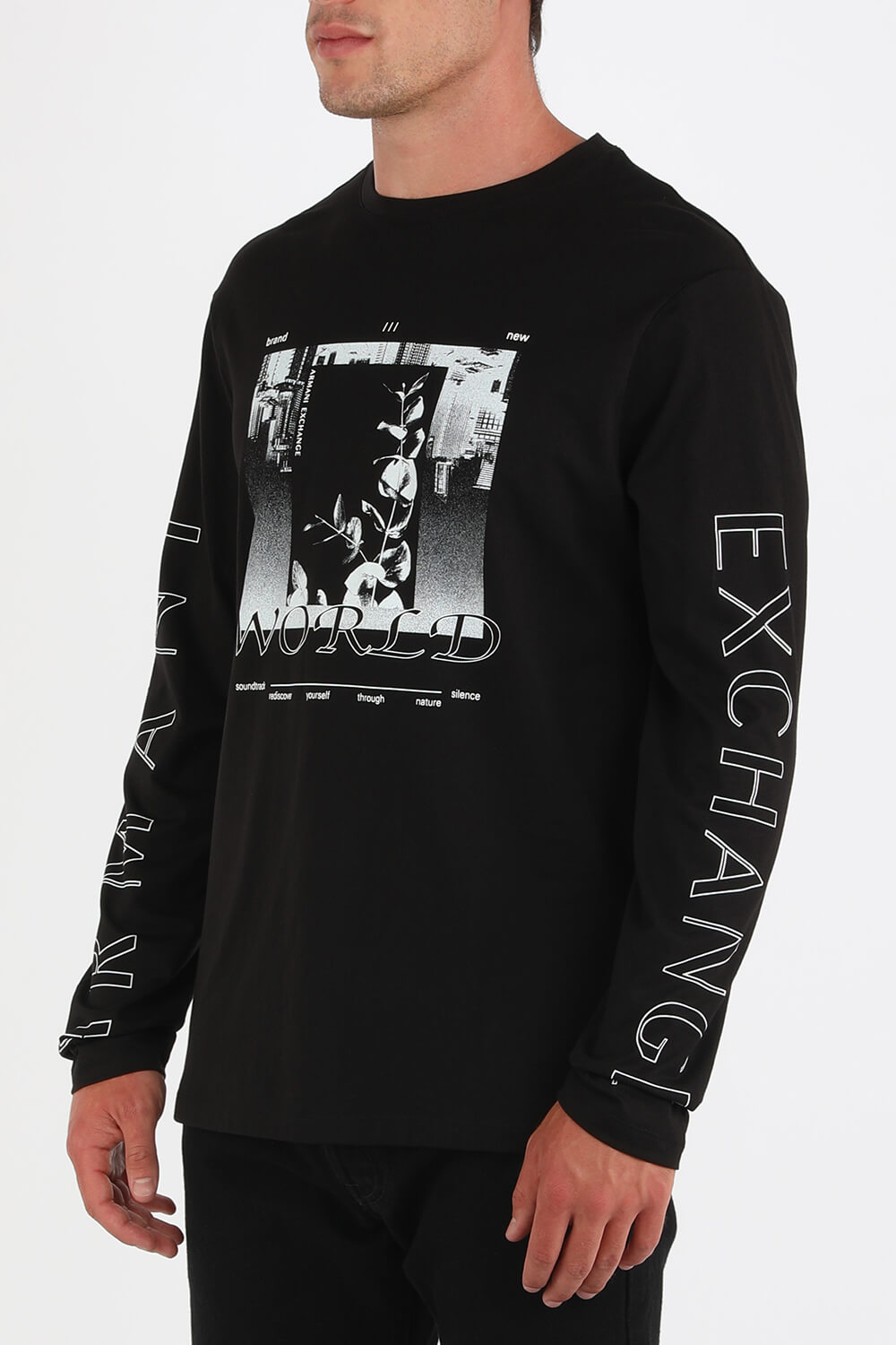 armani exchange black long sleeve