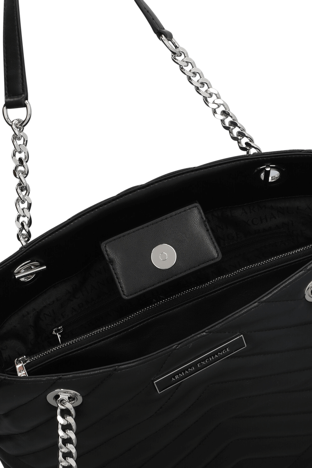 תמונת פנים של תיק כתף קווילט לארג'