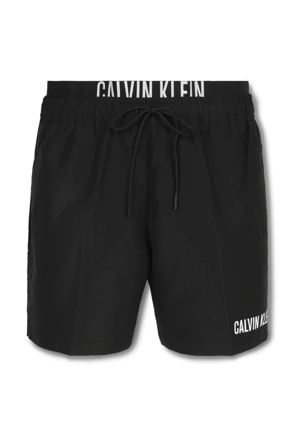 double waistband swim shorts