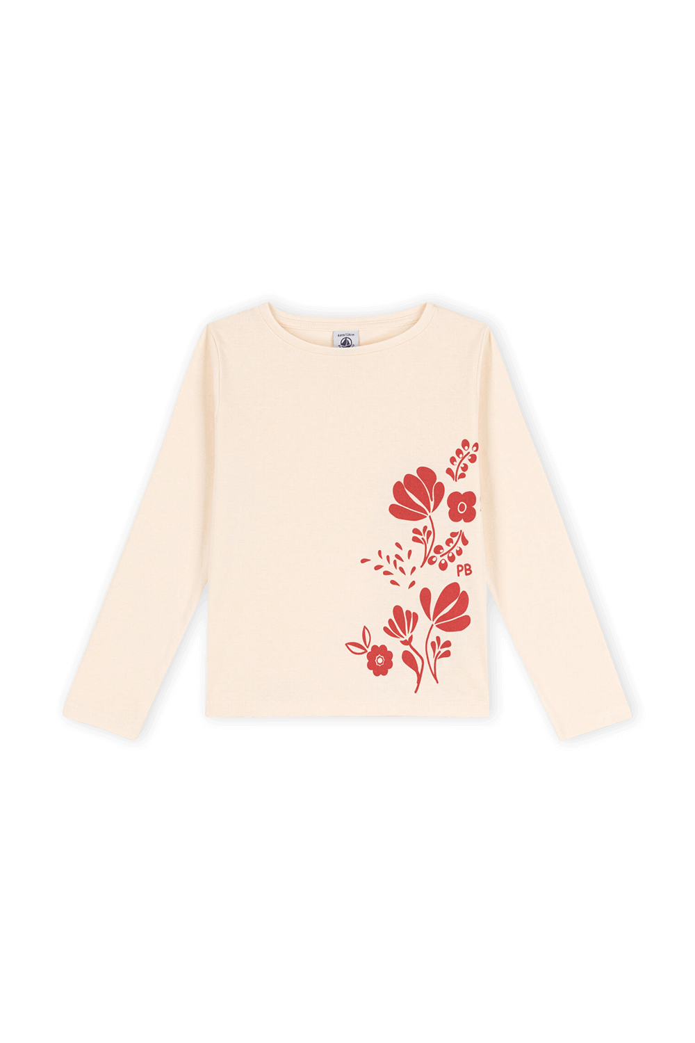 תמונה קידמית של חולצת טי עם הדפס פרחים - גילאי 6-12