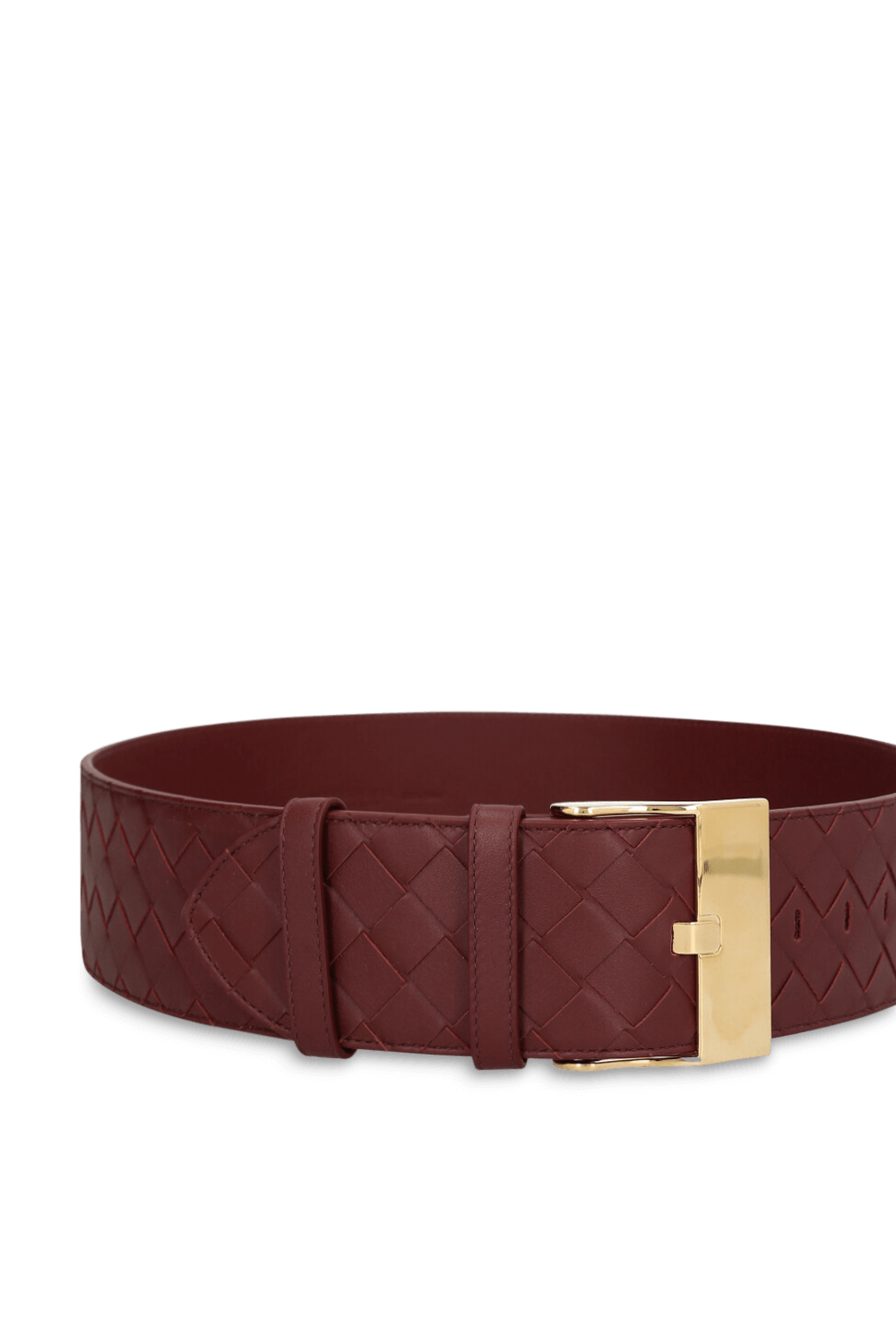 תמונת פנים של חגורת עור קלועה