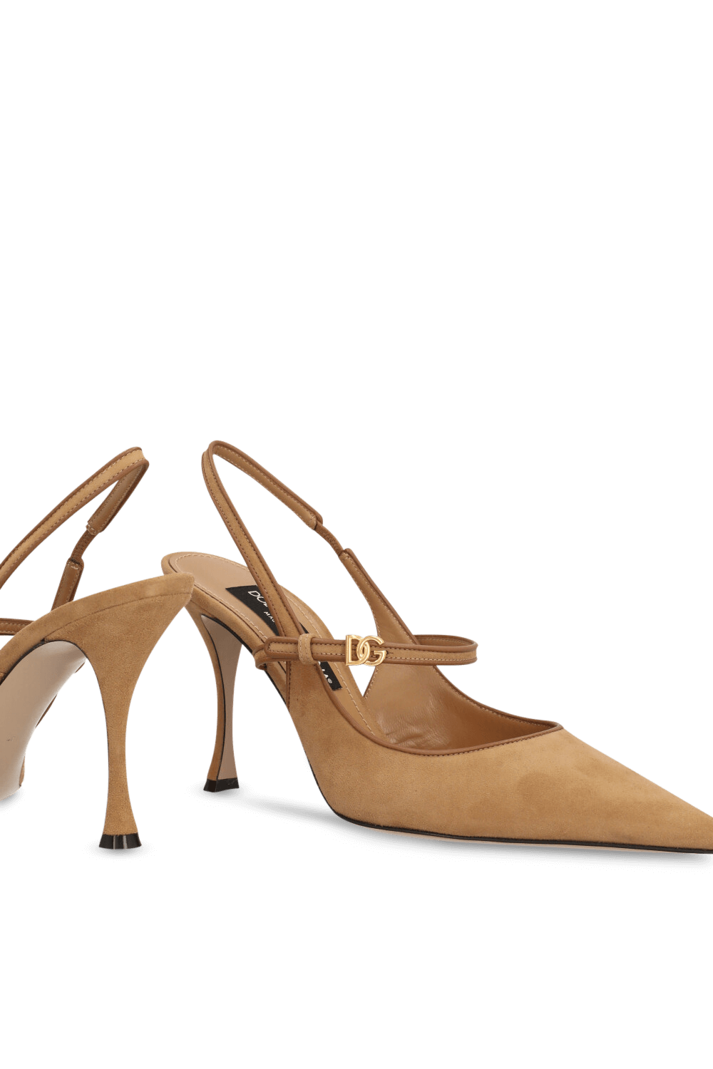 תמונת תקריב של נעלי עקב סלינג בק