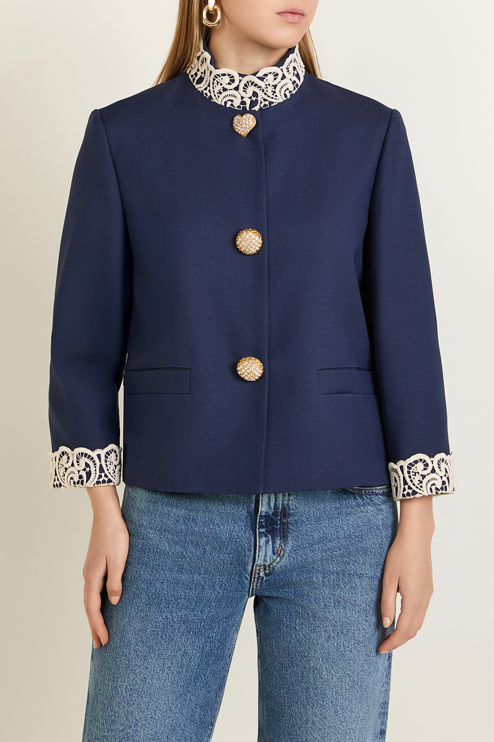 תמונת דוגמן קידמית של ז'קט צמר