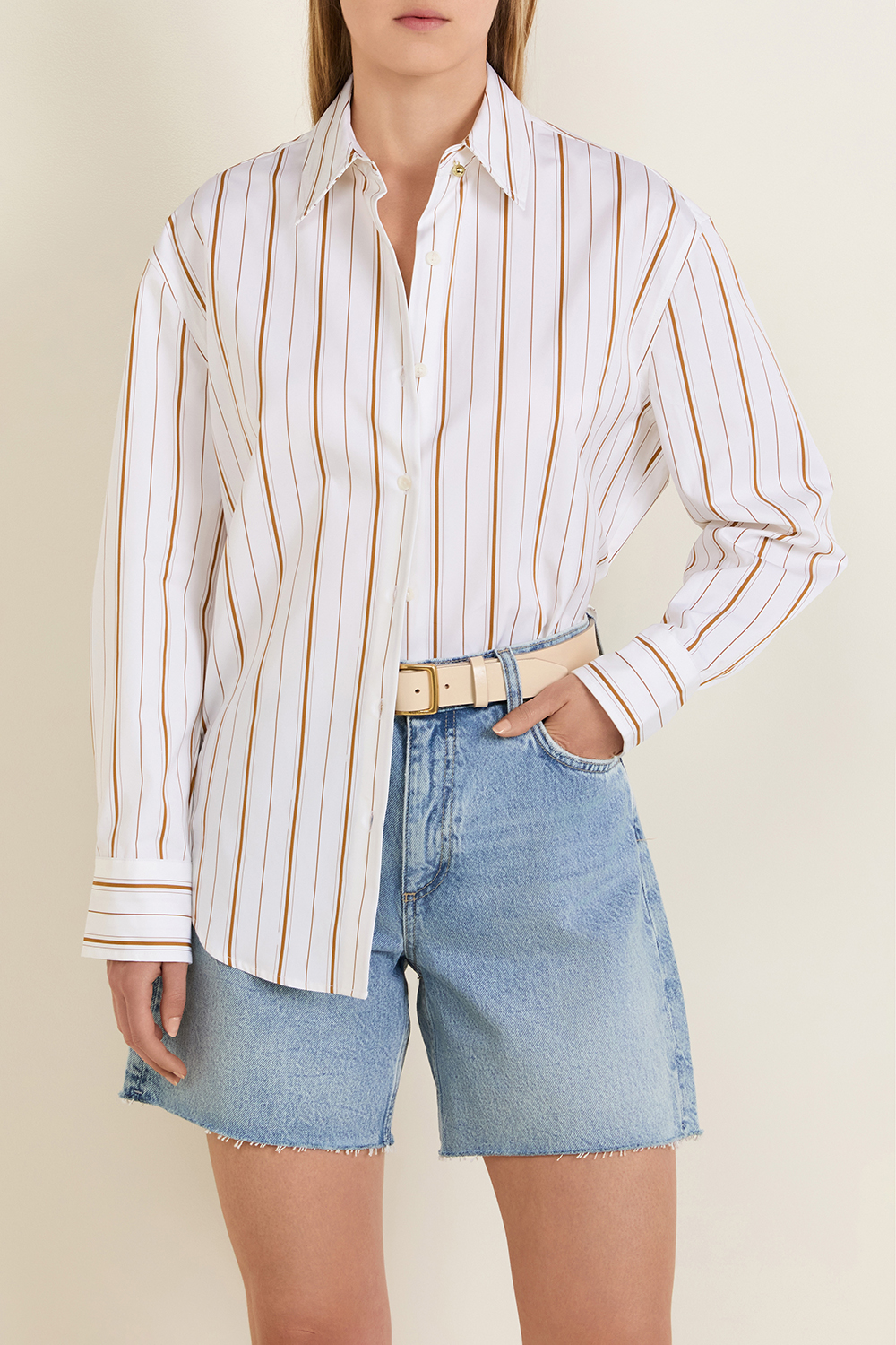 תמונת דוגמן קידמית של חולצת כפתורים