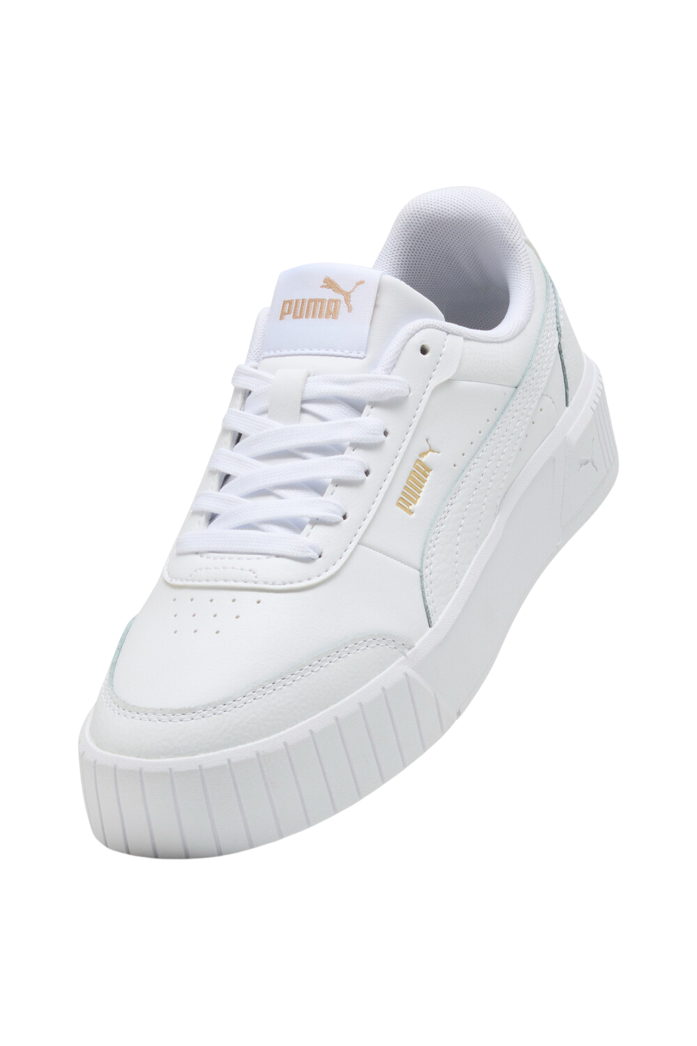 תמונה אחורית של נעלי סניקרס עור