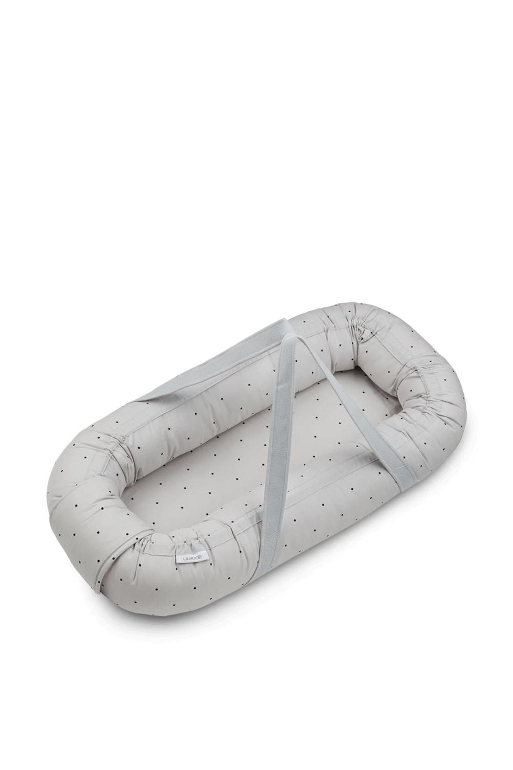 תמונה קידמית של נסט לתינוק מכותנה אורגנית עם הדפס נקודות