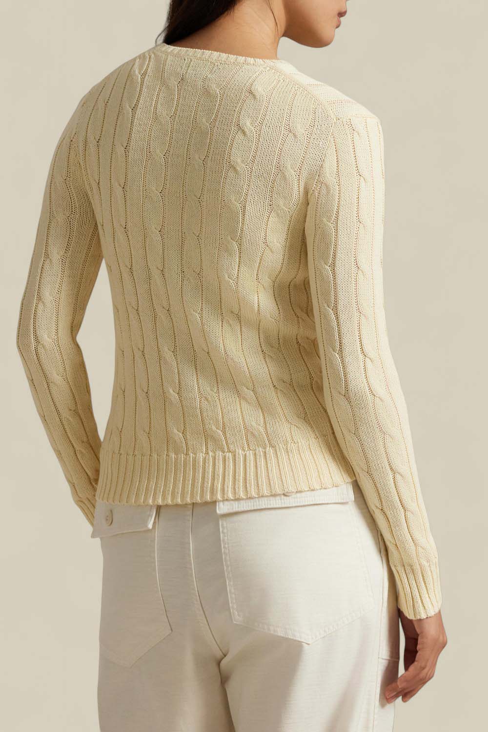 תמונת דוגמן אחורית של סריג כותנה