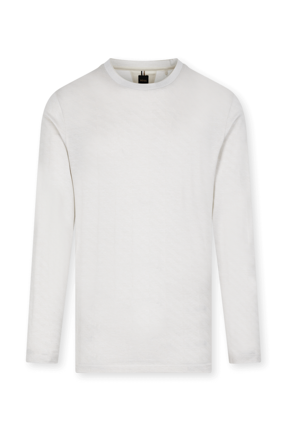 תמונה קידמית של חולצת טי ארוכה באריגת ג'קארד