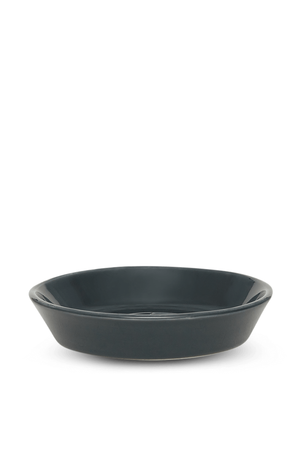 תמונה קידמית של קערת קרמיקה עם לוגו בגוון שחור