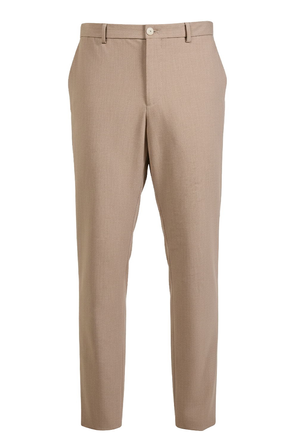 תמונה קידמית של מכנסיים מחויטים בגזרת סלים פיט