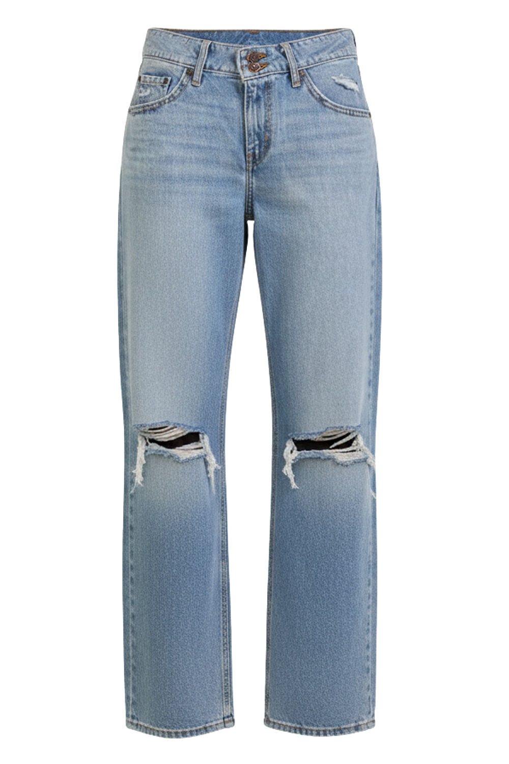 תמונה קידמית של מכנסי ג'ינס סופר לואו