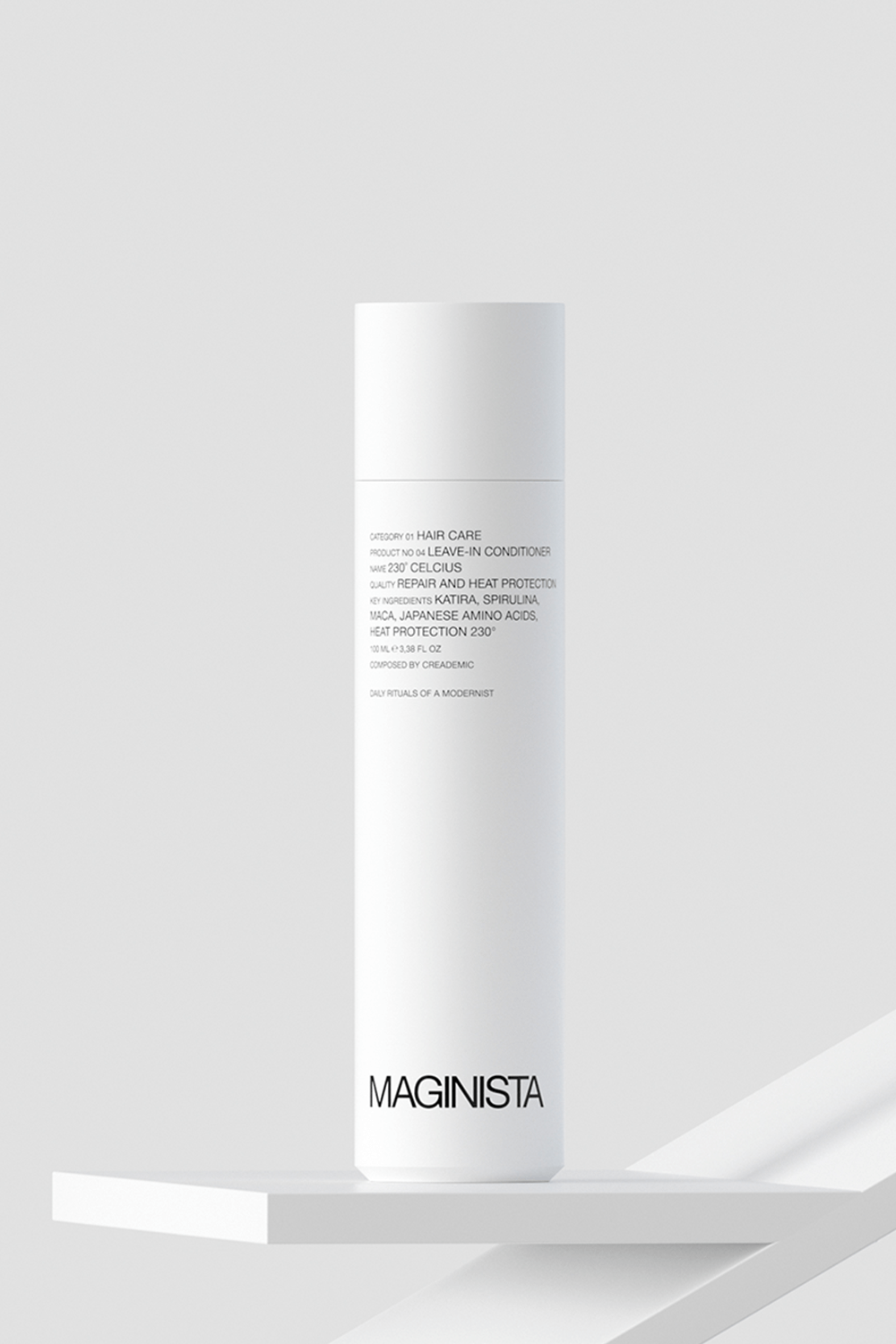 תמונה אחורית של מרכך שיער ללא שטיפה להגנה עד 230 מעלות צלזיוס