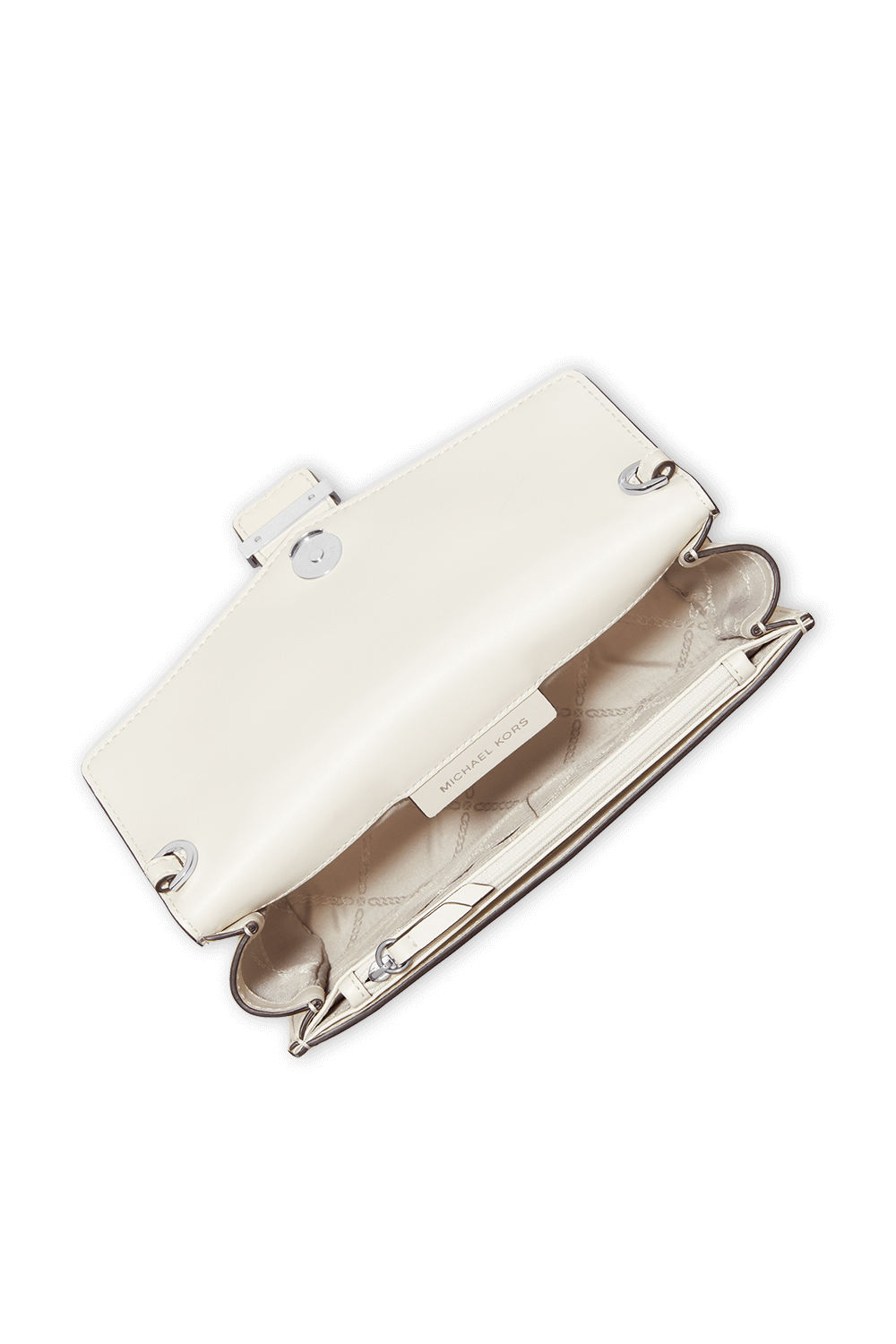 תמונת תקריב של תיק צד מעור לבן