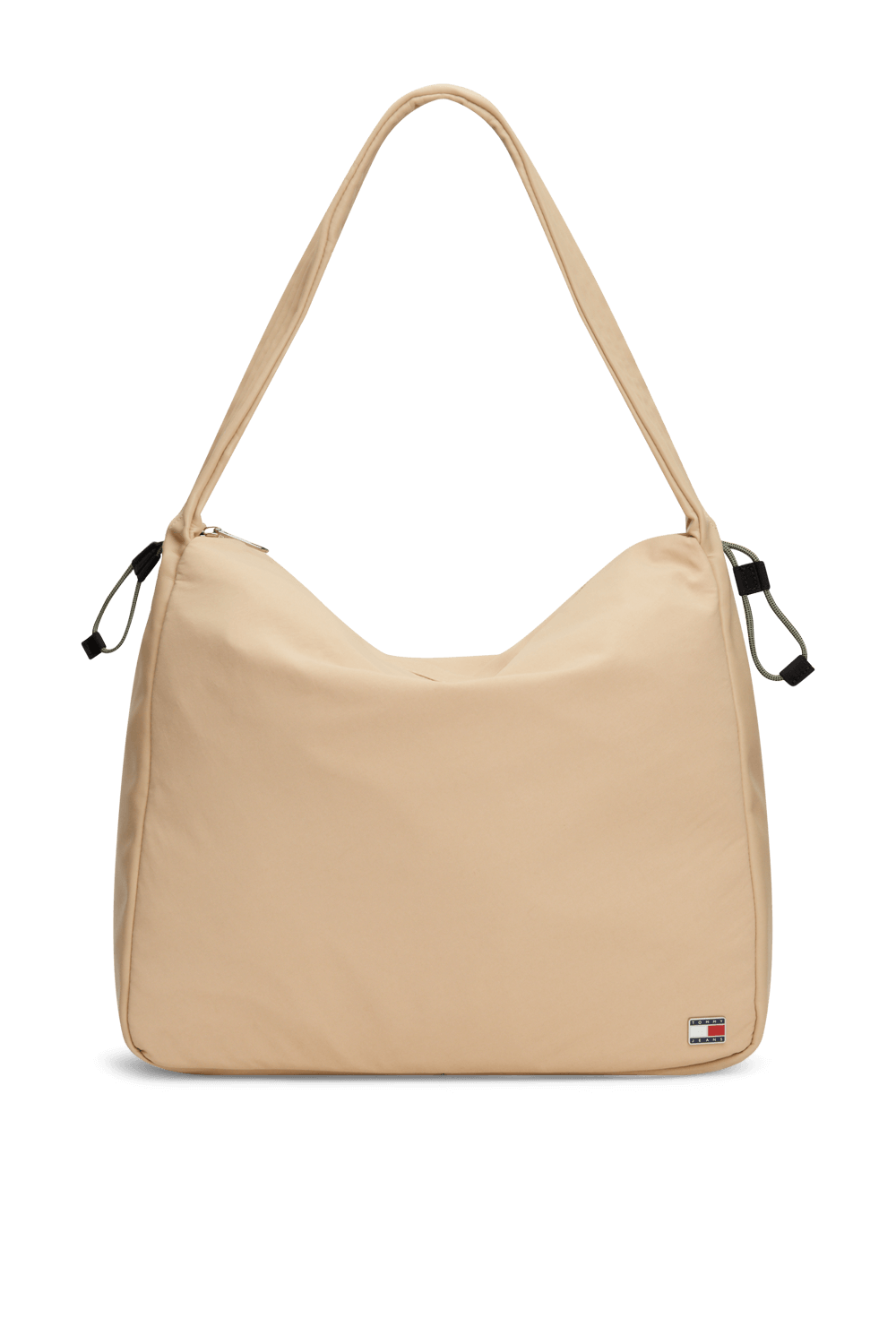 תמונה קידמית של תיק כתף מניילון ממוחזר