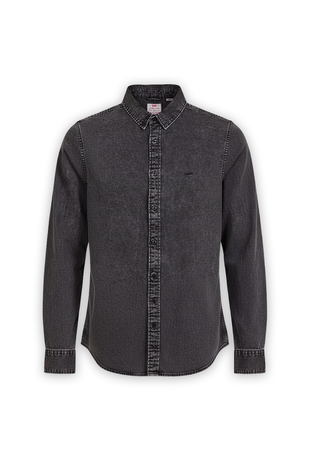 תמונה קידמית של חולצת כפתורים ג'ינס