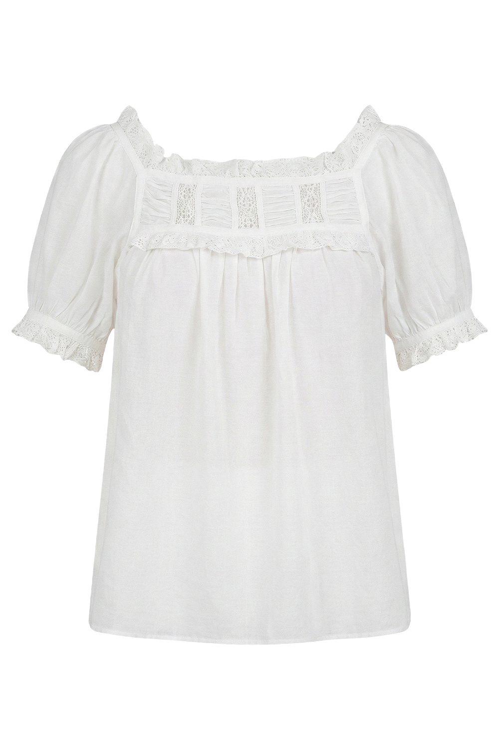 תמונה קידמית של חולצת תחרה