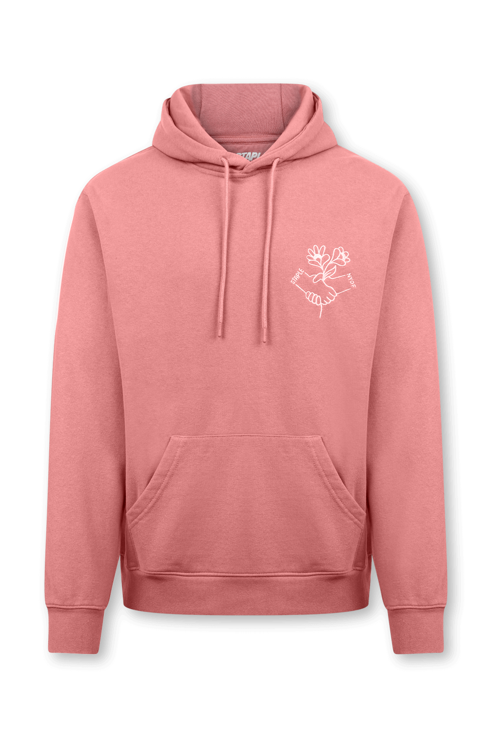 תמונה קידמית של סוושטירט קפוצ'ון עם הדפס פרחים