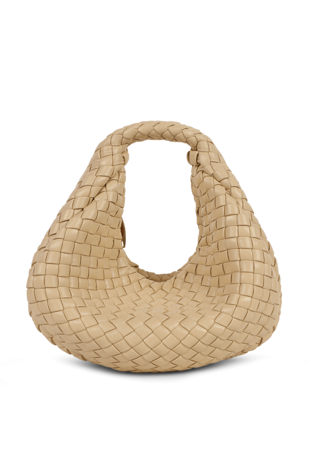 תמונה קידמית של תיק כתף ג'ודי מרופד בגוון שקד