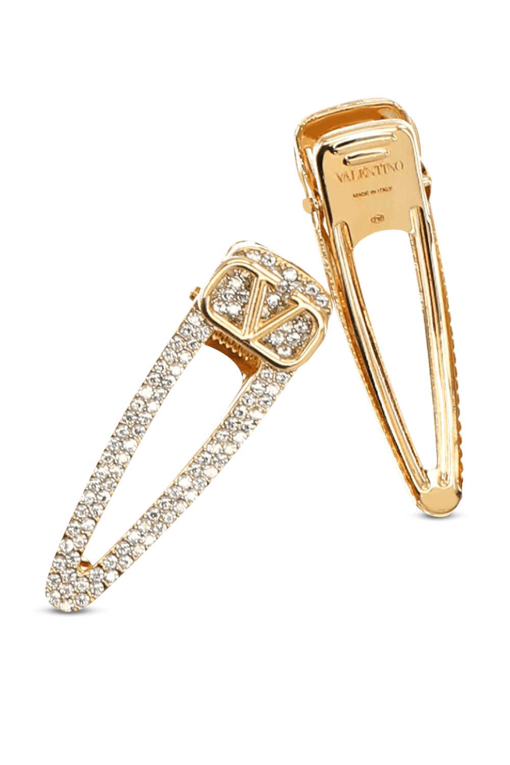 תמונת תקריב של זוג סיכות שיער סברובסקי