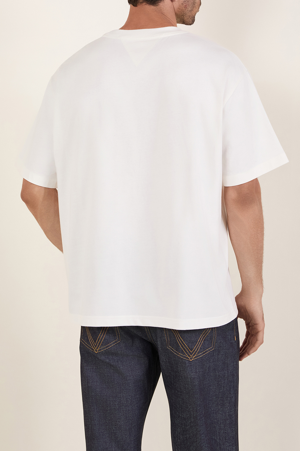 תמונת דוגמן אחורית של חולצת טי