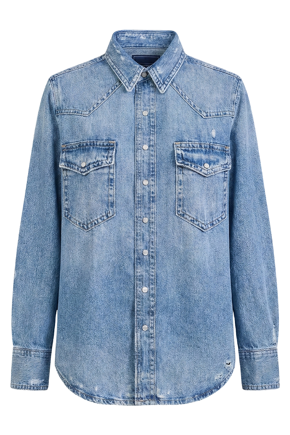 תמונה קידמית של חולצת-ז'קט ג'ינס