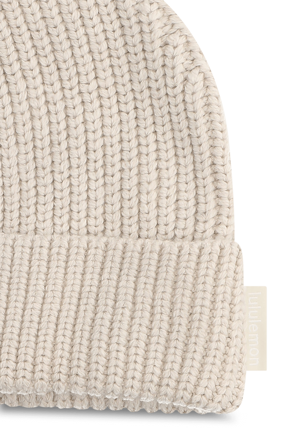 תמונה אחורית של Close-Fit Wool-Blend Ribbed Knit Beanie