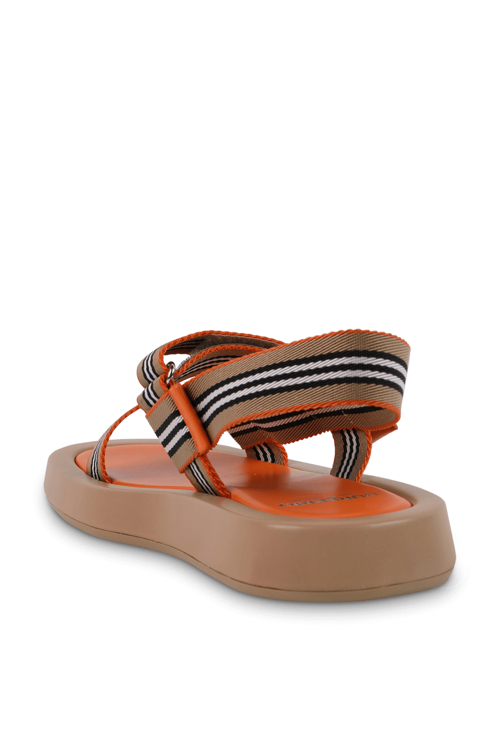 תמונה אחורית של סנדלים עם רצועות בד