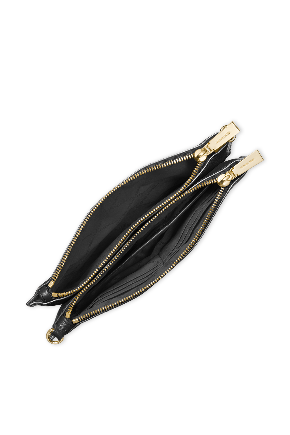 תמונה אחורית של תיק קרוס שחור מעור עם לוגו